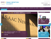 Tablet Screenshot of isaacnewtonacademy.org